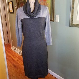 Loft two tone gray sweater cowl neck